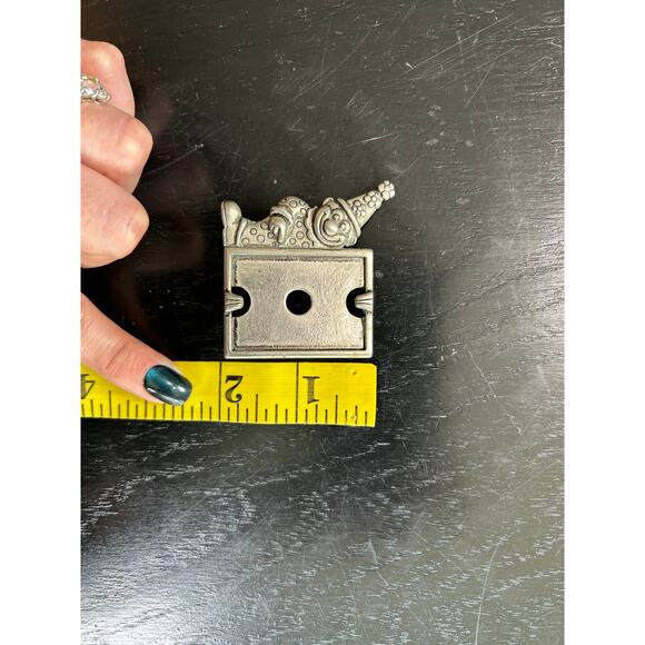 Mini Silver Tone- Clown Photo Display stand- Some wear- 2.5x2 " kidcore - Picture 6 of 6